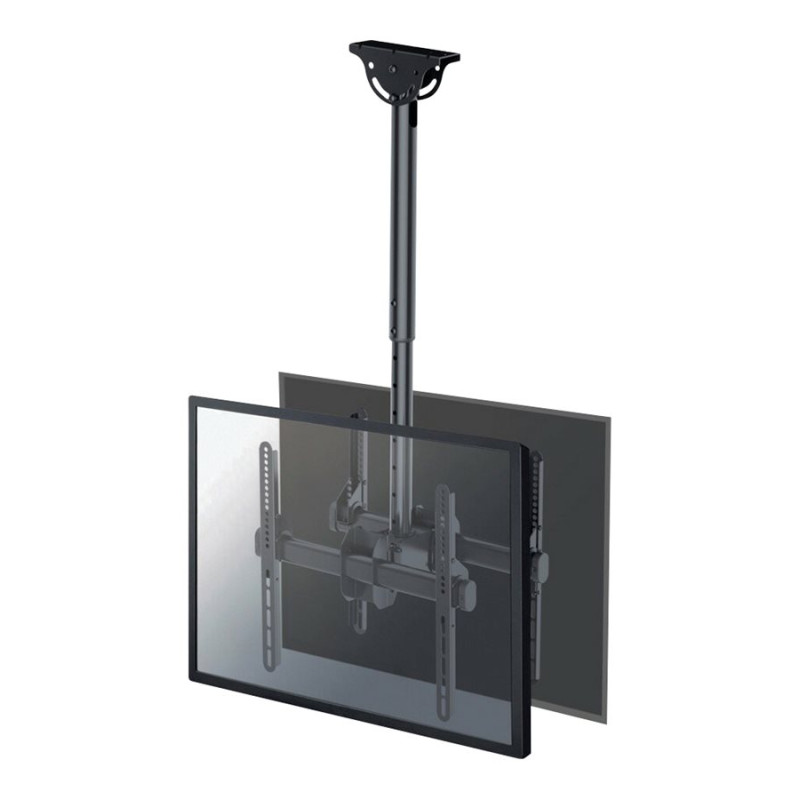 Neomounts NM-C440DBLACK Dubultā monitora/TV griestu stiprinājums | Regulējams augstums, Griešanās, Noliece, Pagriešanās | 32–60