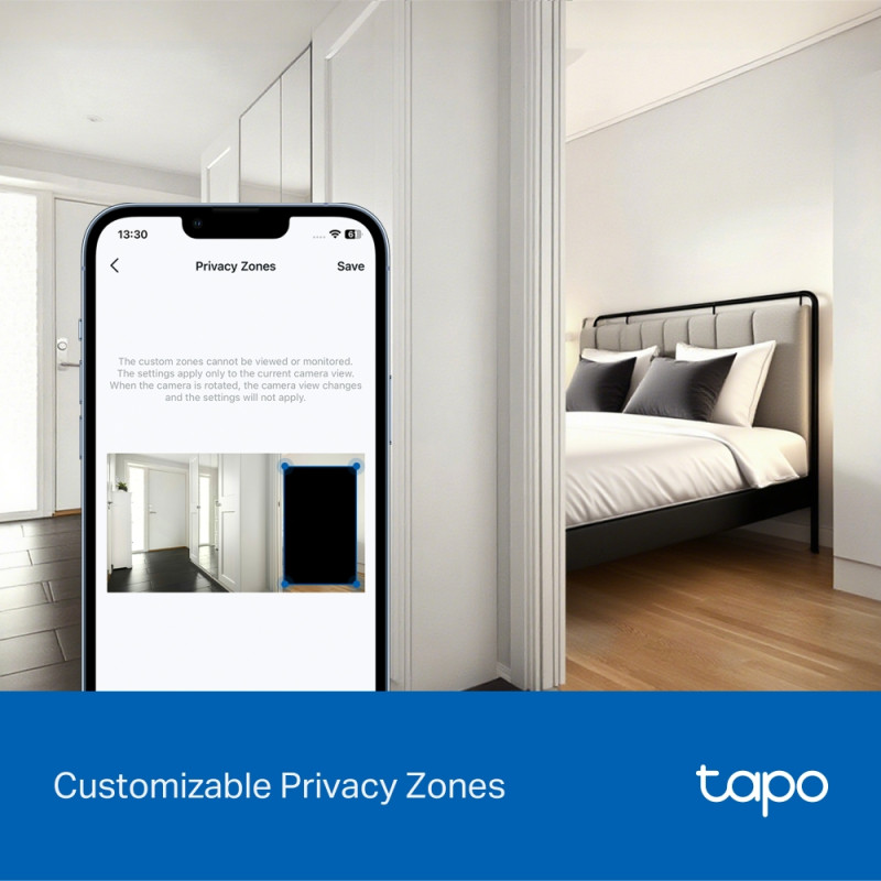 TP-LINK | Tapo C250 | Pan/Tilt AI mājas drošības Wi‑Fi kamera | PTZ | 8 MP | 4mm/F1.6 | H.265 | MicroSD karte līdz 512 GB