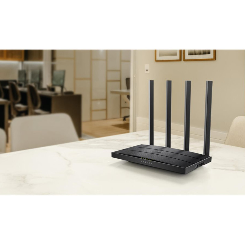 TP-LINK | AC1200 bezvadu gigabitmaršrutētājs | Archer C6U | 802.11ac | 300+867 Mbit/s | 10/100/1000 Mbit/s | Ethernet LAN (RJ-45) porti 4 | Mesh atbalsts Nav | MU-MIMO Jā | Nav mobilo datu | Antenas tips Ārējs | 1× USB 2.0