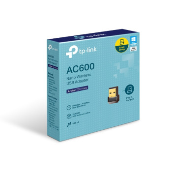 TP-LINK | Divu joslu USB 2.0 adapters | Archer T2U Nano