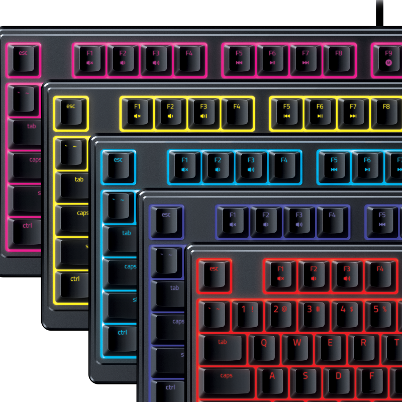 Razer | Spēļu tastatūra | Ornata V3 X | Spēļu tastatūra | Vadu | RGB LED apgaismojums | US | Silent Membrane | Melna