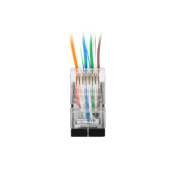 Lanberg | RJ45 CAT.6 FTP spraudnis 8P8C caurlaides tips, 100 gab. | PLS-6000EZ | Caurspīdīgs