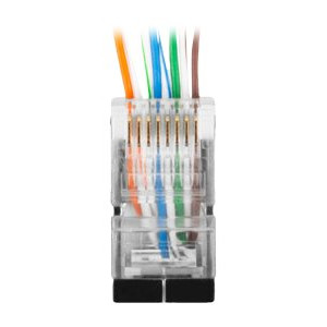 Lanberg | RJ45 CAT.6 FTP spraudnis 8P8C caurlaides tips, 100 gab. | PLS-6000EZ | Caurspīdīgs