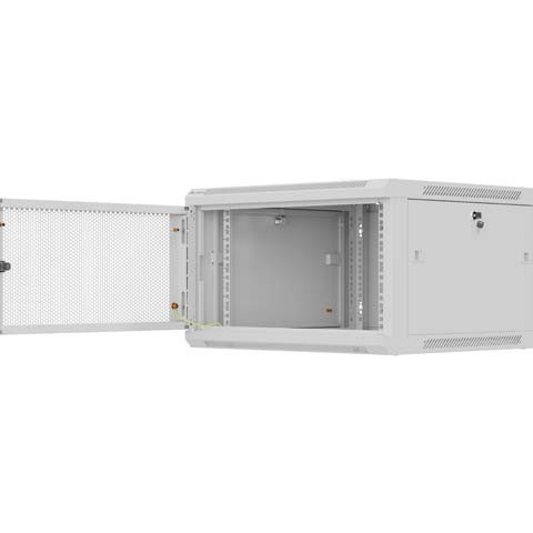 Lanberg Wall mounted installation cabinet 19" 9U 600X600 | WF01-6606-23S | Grey
