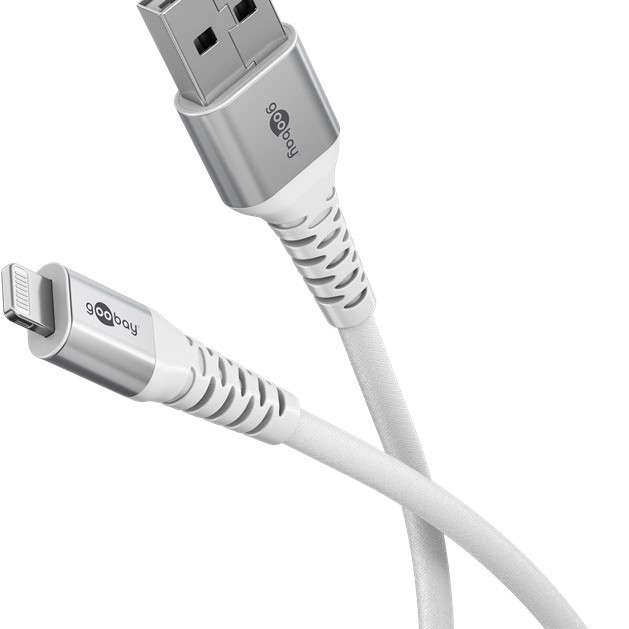 Goobay | Lightning USB-A supersoft tekstila kabelis ar metāla spraudņiem | 74512