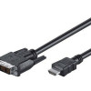 Goobay | DVI-D/HDMI kabelis, niķelēts | 50580 | DVI-D spraudnis Single-Link (18+1 pin) | HDMI spraudnis (A tips) | 2 m