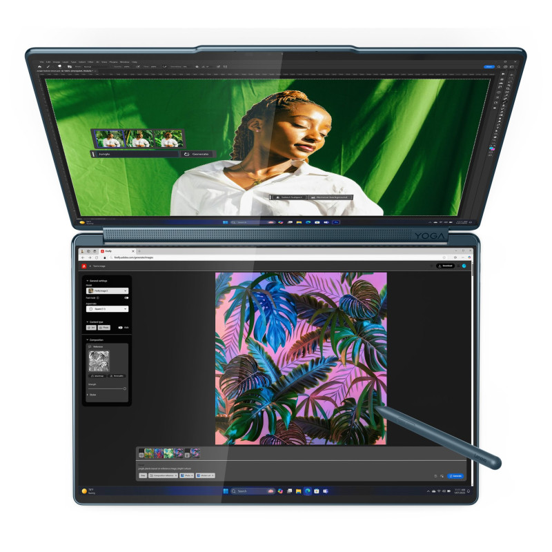 Lenovo Yoga Book 9 14IAH10 Touch 2x14 2.8K ULT7-255H/32GB/1TB/Intel Arc 140T/WIN11 Home/ENG Backlit kbd/Tidal Teal | Lenovo