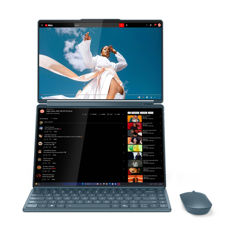 Lenovo Yoga Book 9 14IAH10 Touch 2x14 2.8K ULT7-255H/32GB/1TB/Intel Arc 140T/WIN11 Home/ENG Backlit kbd/Tidal Teal | Lenovo