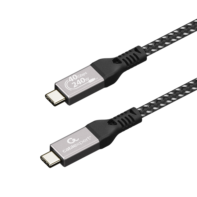 Cablexpert Premium USB4 Type-C charging and data cable, 40 Gbps, 240 W, 0.5 m | CCBP-USB4-CMCM240-0.5M