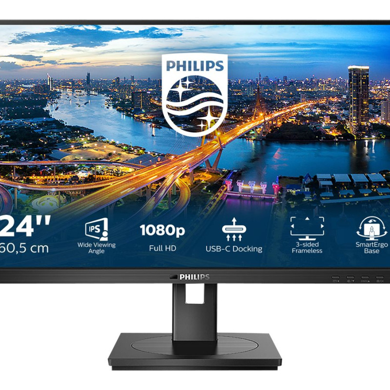 Philips | 243B1/00 | 23.8 " | IPS | FHD | 16:9 | 75 Hz | 4 ms | 1920 x 1080 pixels | 250 cd/m² | HDMI ports quantity 1 | Black