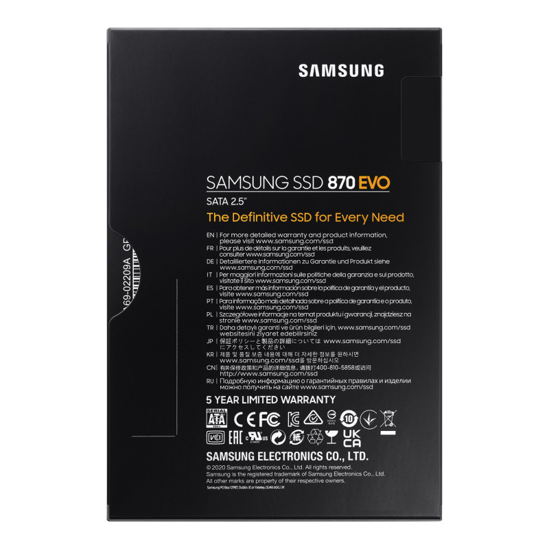 Samsung | SSD | 870 EVO | 2000 GB | SSD korpuss 2.5