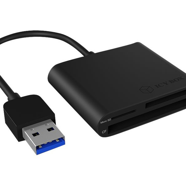 Raidsonic | ICY BOX | IB-CR301-U3 USB 3.0 External card reader | USB 3.0 Type-A | 3 x card reader slot: CF, SD, microSD