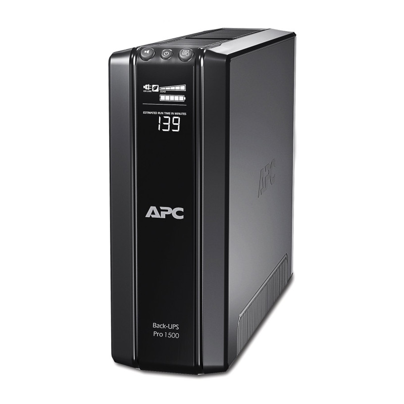 Schneider Electric APC Back-UPS Pro, tornis, 10x IEC C13 ligzdas, AVR, LCD, lietotājam aizstājama akumulators | BR1500GI | 1500 VA | 865 W | 230 V