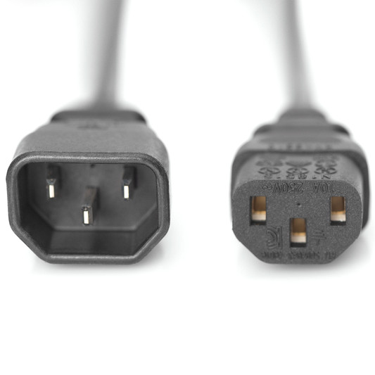 Digitus | Power Cord extension cable  C13 - C14, | AK-440201-018-S | Black