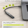 Goobay Slim 5-portu USB sadalītājs, USB-C uz USB-C/USB-A, 5 Gbit/s | 74460