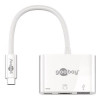 Goobay | USB-C — HDMI/USB-C/USB-A 3.0 daudzportu adapters | Balts