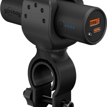 Goobay Bike Powerbank 5.0 ar pastiprinātu turētāju velosipēda stūrei | 60656 | 5000 mAh | Melns
