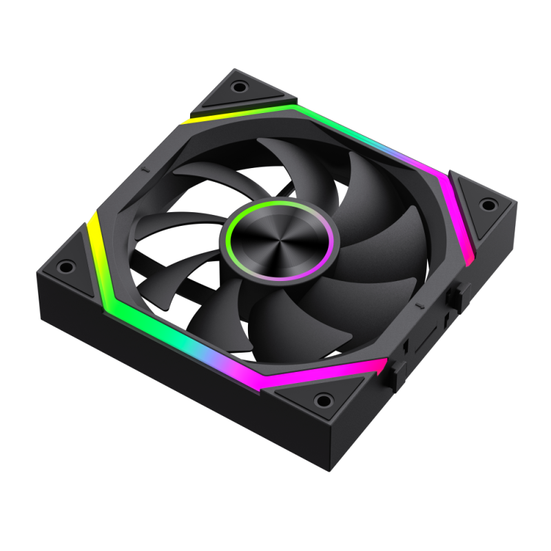 Gamemax FN12A-N2 WL | Korpusa ventilators | Melns
