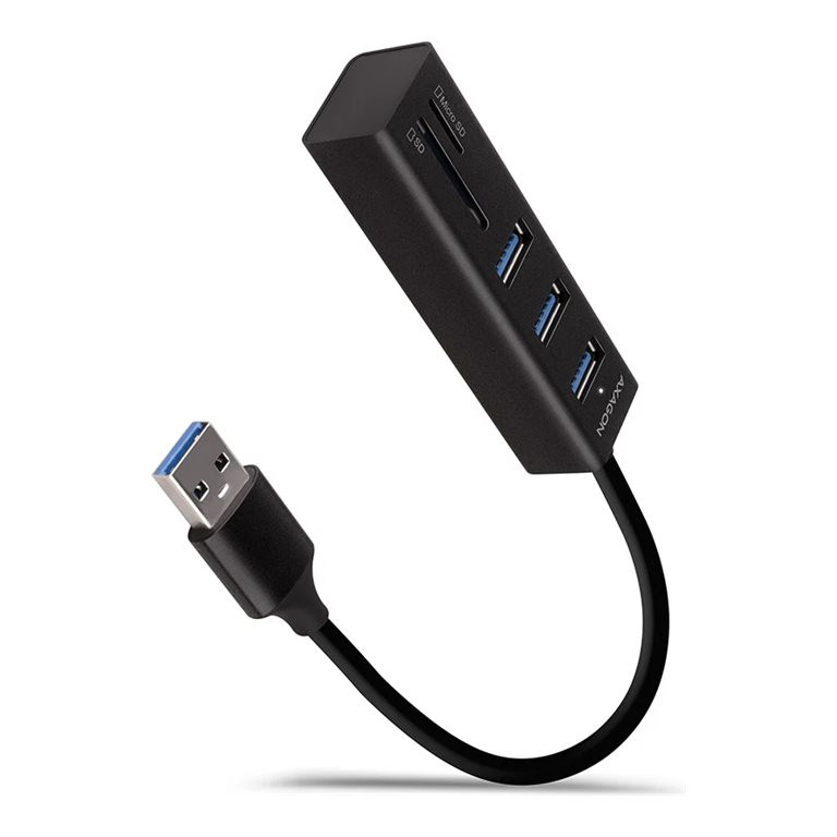 AXAGON SuperSpeed USB-A Hub and Card Reader | HMA-CR3A