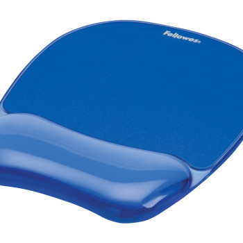 Fellowes | Peles paliktnis ar plaukstas atbalstu CRYSTAL | Peles paliktnis ar plaukstas spilventiņu | 230 x 202 x 32 mm | Zils