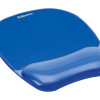 Fellowes | Mouse pad with wrist support CRYSTAL | Mouse pad with wrist pillow | 230 x 202 x 32 mm | Blue