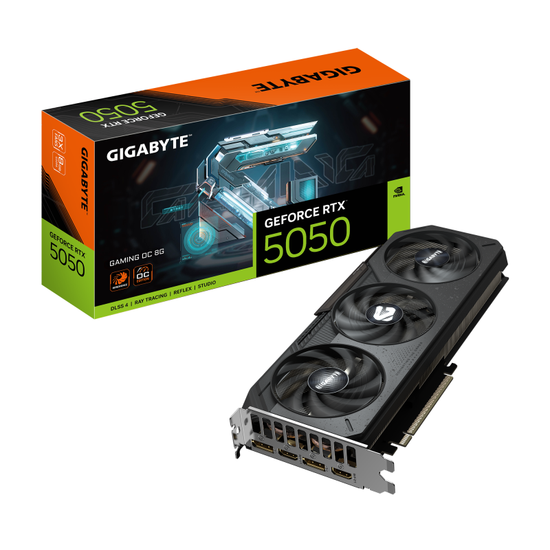 Gigabyte GeForce RTX 5050 GAMING OC 8G | NVIDIA | 8 GB | GeForce RTX 5050 | GDDR6 | HDMI porti 2 | PCI-E 5.0