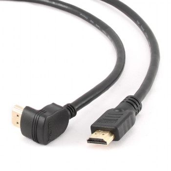 Cablexpert | HDMI augstas ātrgaitas kabelis ar 90° spraudni uz taisnu spraudni, 19 kontaktu zelta pārklājuma savienotāji | CC-HDMI490-6 | HDMI 19 kontaktu spraudnis | HDMI 90° spraudnis | 1.8 m