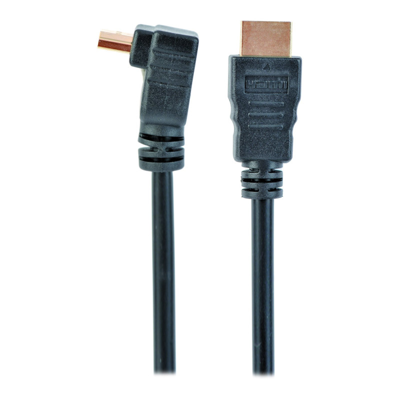 Cablexpert | HDMI augstas ātrgaitas kabelis ar 90° spraudni uz taisnu spraudni, 19 kontaktu zelta pārklājuma savienotāji | CC-HDMI490-6 | HDMI 19 kontaktu spraudnis | HDMI 90° spraudnis | 1.8 m