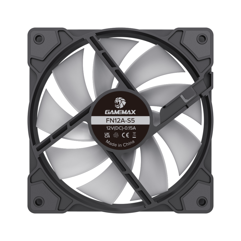 Gamemax Case Fan | FN12A-S5 | Black