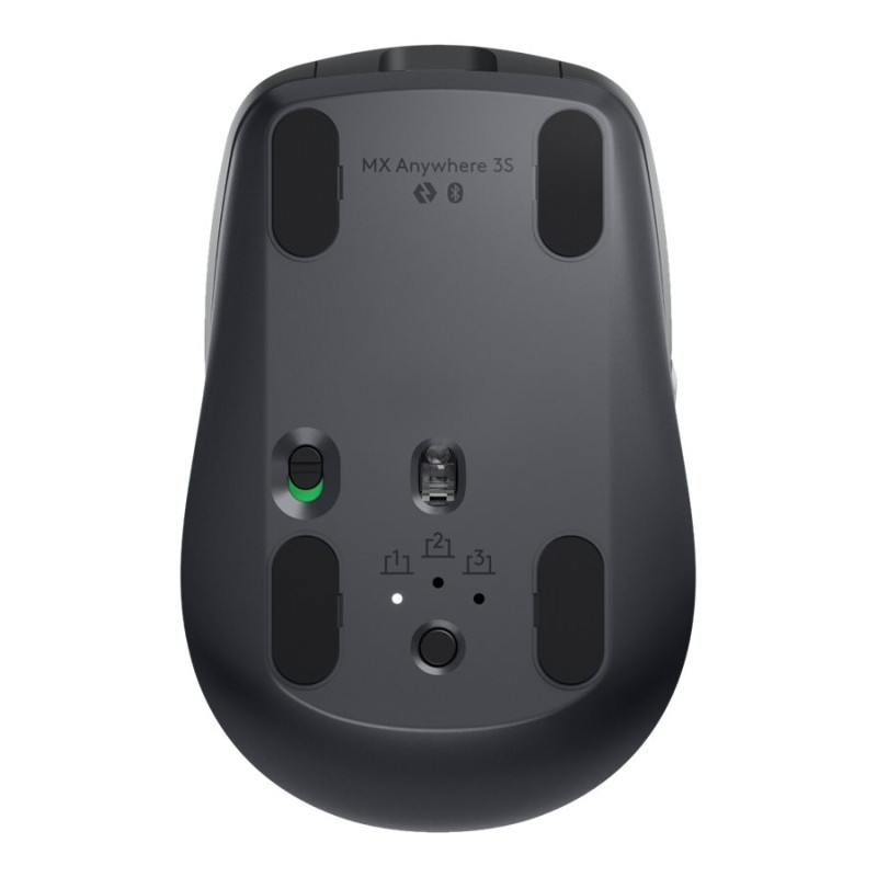 Logitech Logitech MX Anywhere 3S Mouse - RF Wireless + Bluetooth, Laser, 8000 DPI, Graphite | Logitech