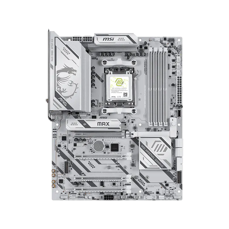 MSI MAG B850 GAMING PLUS MAX WIFI | Procesoru saime AMD | Procesora ligzda AM5 | DDR5 | Atbalstītie cietā diska interfeisi SATA, M.2 | SATA savienotāju skaits 4