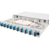 Fiber optikas locījumu kastes priekšējais panelis, ātrā bloķēšana, 12x SC DX, 1U | DN-96200-QL | Pelēks