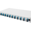 Fiber optikas locījumu kastes priekšējais panelis, ātrā bloķēšana, 12x SC DX, 1U | DN-96200-QL | Pelēks