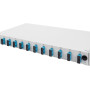 Fiber optikas locījumu kastes priekšējais panelis, ātrā bloķēšana, 12x SC DX, 1U | DN-96200-QL | Pelēks