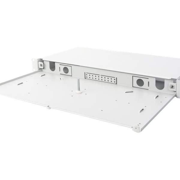 Fiber optikas locījumu kastes priekšējais panelis, ātrā bloķēšana, 12x SC DX, 1U | DN-96200-QL | Pelēks