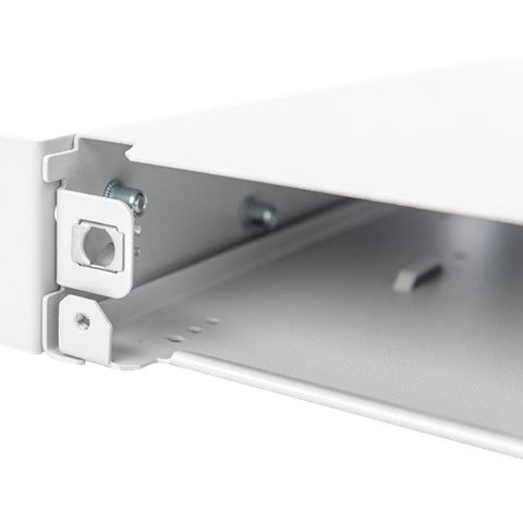 Fiber optikas locījumu kastes priekšējais panelis, ātrā bloķēšana, 12x SC DX, 1U | DN-96200-QL | Pelēks
