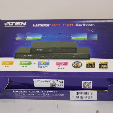 IZPĀRDOŠANA. Aten | 4-portu 4K HDMI sadalītājs | VS184A | IESPĒJAMI BOJĀTA IEPAKOJUMA