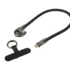 Lanberg USB-C M/M kakla/atslēgu piekariņa kabelis, 0.3 m, 240 W | CA-CMCM-10LN-0003-BK