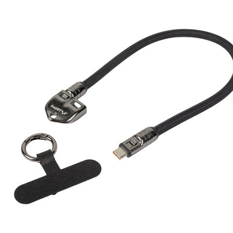 Lanberg USB-C M/M kakla/atslēgu piekariņa kabelis, 0.3 m, 240 W | CA-CMCM-10LN-0003-BK