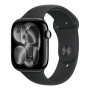 Apple Watch Series 11 GPS 46mm Jet Black alumīnija korpuss ar melnu Sport siksniņu - M/L | Apple