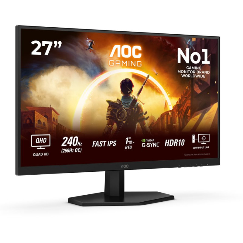 AOC | Q27G42ZE | 27 " | IPS | QHD | 16:9 | 260 Hz | 1 ms | 2560 x 1440 pixels | 300 cd/m² | HDMI ports quantity 1 | Black