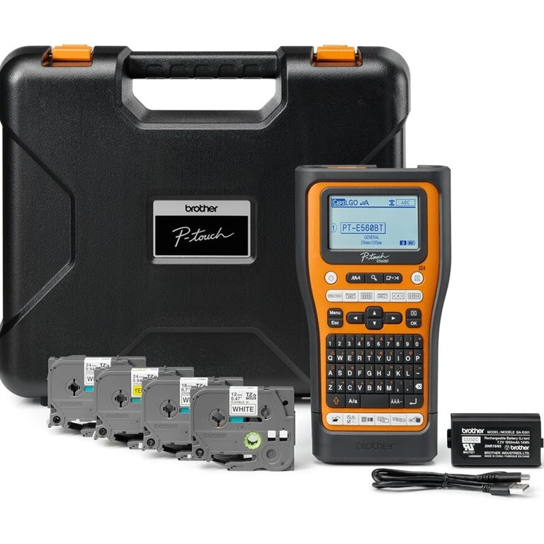 Brother PT-E560BTSP Pro | Termiskā | Etikšu printeris | Maksimālais ISO A sērijas papīra izmērs Citi | Oranžs / Melns