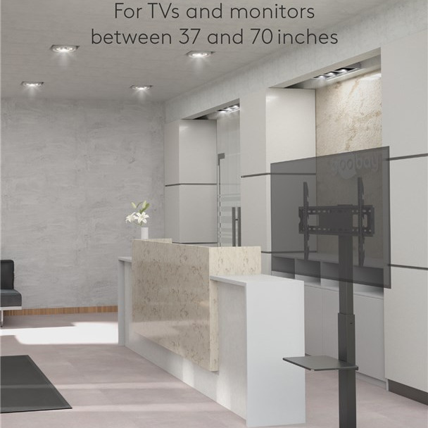 Goobay Floor stand | TV Floor Stand Basic, Size L | Swivel | 37-70 " | Maximum weight (capacity) 40 kg | Black