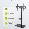 Goobay Floor stand | TV Floor Stand Basic, Size L | Swivel | 37-70 " | Maximum weight (capacity) 40 kg | Black