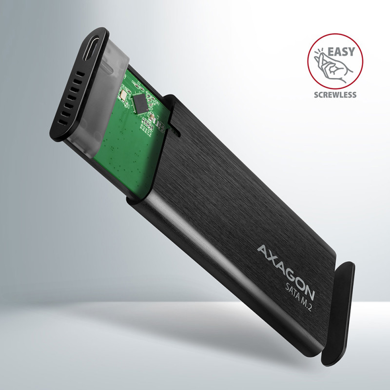 AXAGON External USB-C 3.2 Gen 2 metal box for M.2 SATA SSD disks | EEM2-SBC