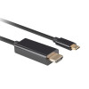 Lanberg USB-C uz HDMI kabelis, 1 m 4K/60Hz, melns | Lanberg | USB-C to HDMI Cable | CA-CMHD-10CU-0010-BK | 1 m