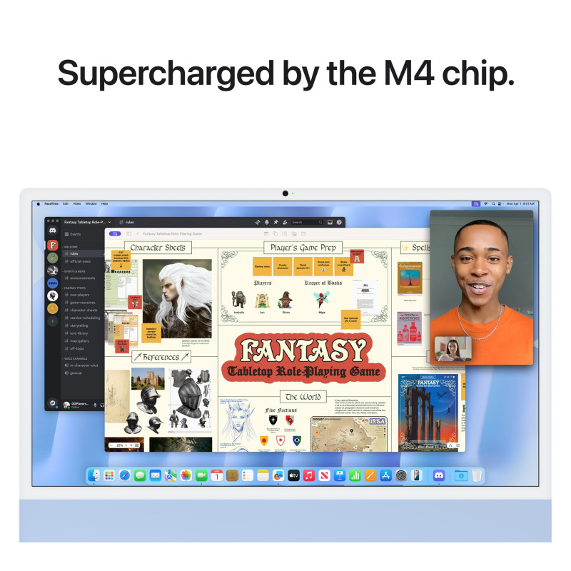 Apple iMac 24” 4.5K Retina, Apple M4 10C CPU, 10C GPU/16GB/256GB SSD/Blue/INT | Apple