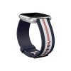 Fitbit | Versa-Lite austa hibrīdsiksna, L, tumši zils/rozā | The Fitbit Versa woven hybrid band is made of polyester woven material on top and fluoroelastomer material on the bottom with an aluminium buckle. | The Fitbit Versa woven hybrid band is not water resistant.