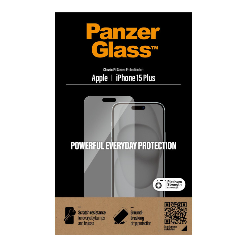PanzerGlass | Screen protector | Apple | IPhone 15 Plus | Glass | Transparent