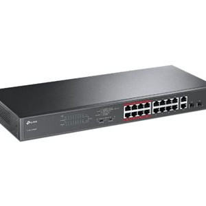TP-LINK | Switch | TL-SL1218MP | Unmanaged | Rackmountable | 10/100 Mbps (RJ-45) ports quantity 16 | Gigabit Ethernet (copper) ports quantity 2 | PoE+ ports quantity 16 | 36 month(s)